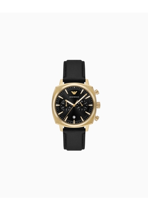 Chronograph Black Leather Watch