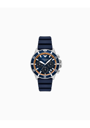 World Explorer Solar-Powered Chronograph Blue Silicone Watch