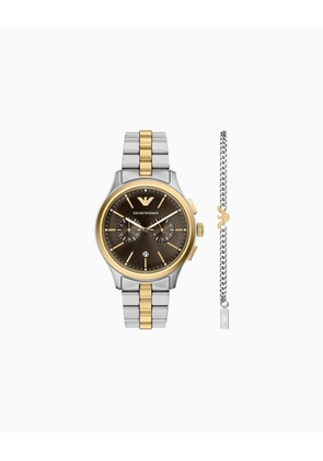 Quartz Chronograph Watch and Bracelet Set