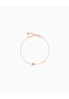 Emporio Armani Rose Gold-Tone Sterling Silver Knot Bracelet