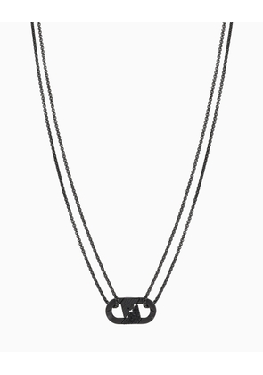 Black Crystal ID Necklace