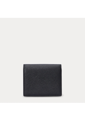 Compact Crosshatch Leather Wallet