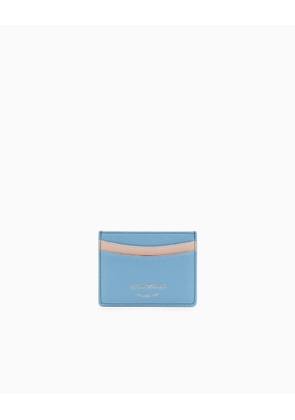 Tumbled leather card holder