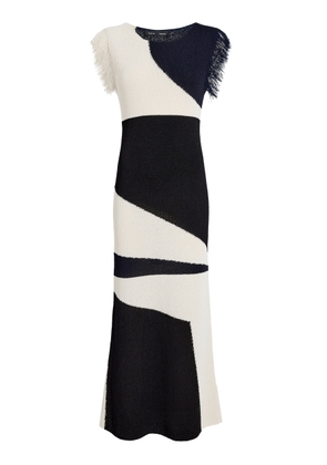 Proenza Schouler Saskia Fringed Intarsia-Knit Dress - Moda Operandi