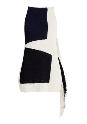 Proenza Schouler Saskia Fringed Intarsia-Knit Top - Moda Operandi