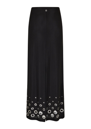 Rabanne Eyelet-Detailed Cupro Maxi Skirt - Moda Operandi