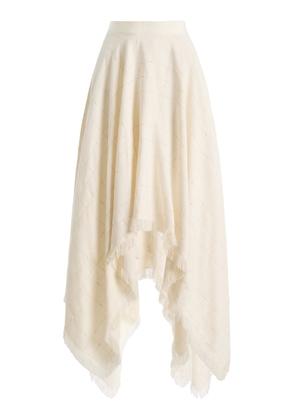 KALLMEYER Felicity Fringed Check-Weave Maxi Skirt - Moda Operandi