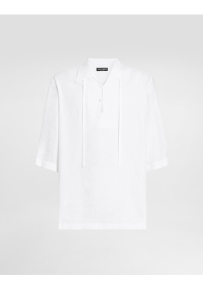 Dolce & Gabbana Camicia - Man Shirts White Linen 38