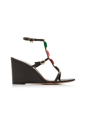 Gianvito Rossi Beaded Leather Sandals - Moda Operandi
