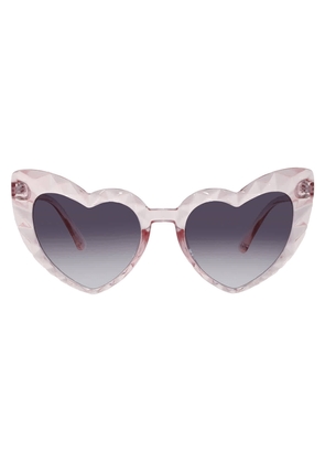 Betsey Johnson Smoke Irregular Ladies Sunglasses 10257964.LTS PNKSMK