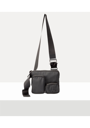 Vivienne Westwood Hanson Multi Pocket Crossbody Coated Fabric Black