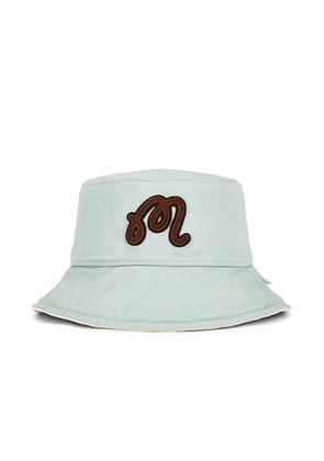 Malbon Velasco Reversible Bucket Hat in Wax Yellow & Surf Spray - Yellow,Mint. Size L/XL (also in S/M).