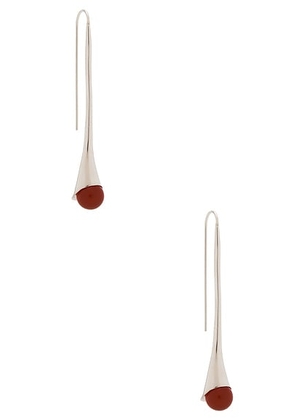 SOPHIE BUHAI Vienna Earrings in Sterling Silver & Carnelian - Metallic Silver,Red. Size all.