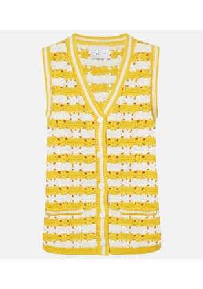 The Upside Goldie Watson cotton crochet vest