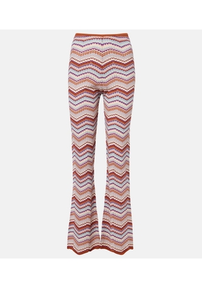 Rixo Boni chevron cotton flared pants