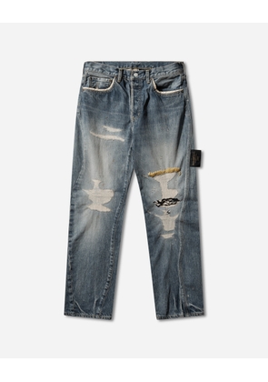 Men s Distressed Denim Pants Indigo