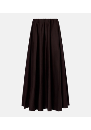 Staud Milano pleated cotton-blend maxi skirt