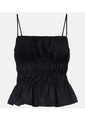 Staud Ayla linen crop top