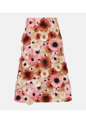 Dorothee Schumacher Blooming Meadow floral-applique midi skirt