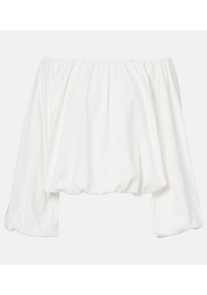 Dorothee Schumacher Soft Volume cotton poplin off-shoulder top