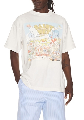 SAINT Mxxxxxx Saint Wet Short Sleeve Tee in White - White. Size M (also in L, XL/1X).
