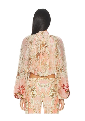 HEMANT AND NANDITA Top in Coral. Size M. Also in XS, L.