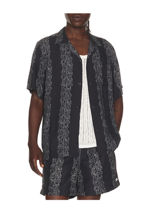 Bather Black Fiesta Printed Camp Shirt in Black. Size S. Also in M, L, XL/1X.