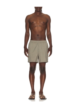 Bather Fossil Seersucker Swim Trunks in Grey. Size S. Also in M, L, XL/1X.