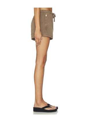 Citizens of Humanity Este Drawstring Shorts in Brown. Size XS. Also in S, M, XL.