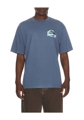 Anti Social Social Club The Great Wave Tee in Blue. Size S. Also in M, L, XL/1X.