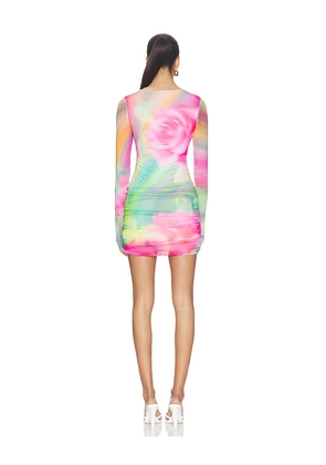 AFRM Mirza Dress in Pink,Green. Size S. Also in L, M, XS, XXS.