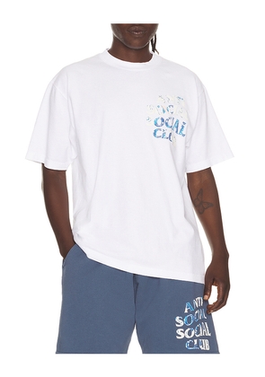 Anti Social Social Club Boro Wave Tee in White. Size S. Also in M, L, XL/1X.