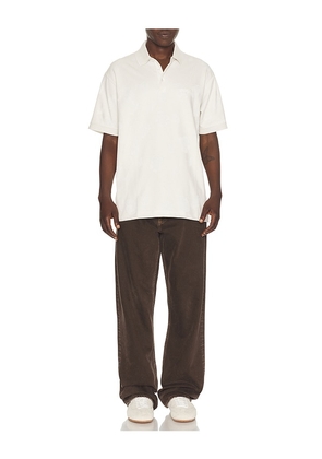 Bad Birdie Bloom Me Away Jacquard Polo in Cream. Size S. Also in M, L, XL/1X.