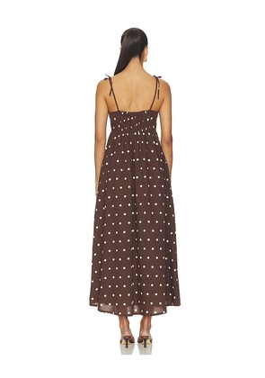 BEACH RIOT Valory Maxi Dress in Brown. Size XS. Also in S, M.
