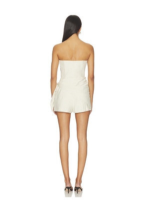 Amanda Uprichard x REVOLVE Revan Romper in Cream. Size XS. Also in L, M, S, XL.