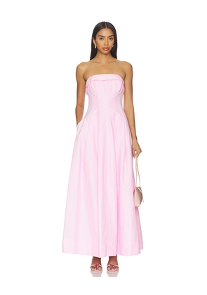 SIMKHAI Avril Cotton Bustier Dress in Pink. Size 00. Also in 0, 2, 12.