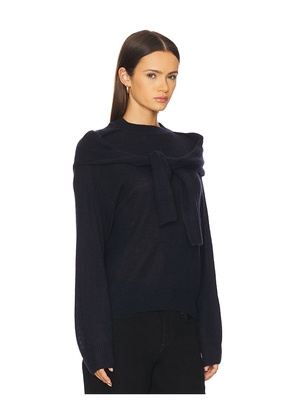 NAADAM Cloud Cashmere Layered Crewneck in Navy. Size M. Also in S.