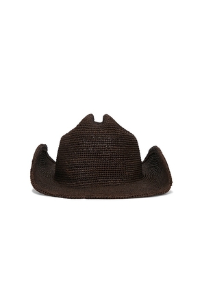 Lack of Color Raffia Cowboy Hat in Brown. Size L. Also in S, M.