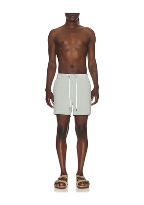 onia Charles 4 Swim Trunk in Green. Size S. Also in M, L, XL/1X.
