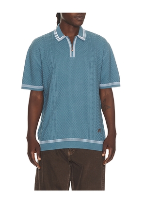 Malbon Navarro Polo in Blue. Size S. Also in M, L, XL/1X.