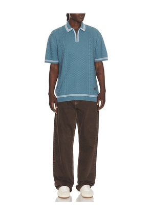 Malbon Navarro Polo in Blue. Size S. Also in M, L, XL/1X.