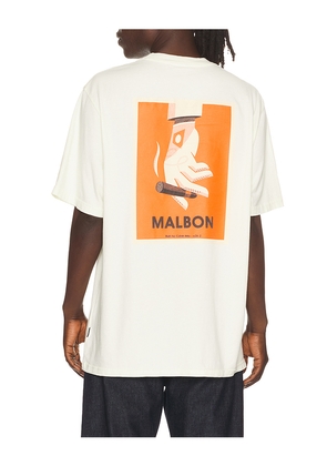Malbon Bermuda Cigar Tee in Cream. Size S. Also in M, L, XL/1X.