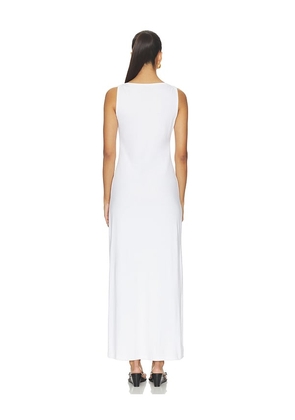LESET Nando Boatneck Maxi Dress in White. Size XS. Also in S, M.
