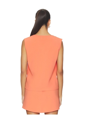 LESET Arielle Sleeveless Crew in Coral. Size XS. Also in S, M.