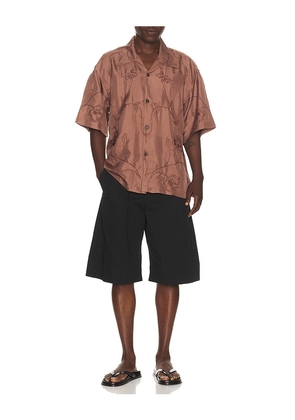 Kardo Rohit Shirt in Brown. Size M. Also in S, L, XL/1X.