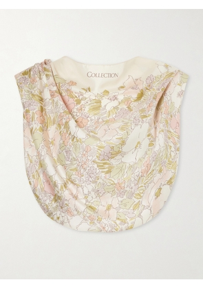 Calvin Klein Collection - Floral-print Silk Cropped Tank - Neutrals - IT36,IT38,IT40,IT42,IT44