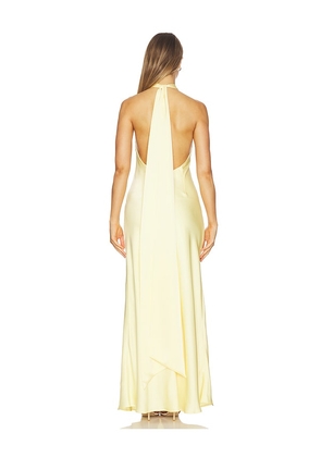 Runaway The Label Arabelle High Neck Maxi Dress in Yellow. Size S. Also in M.