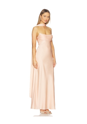 Runaway The Label Madeleine Strapless Maxi Dress in Peach. Size S. Also in L, XL, XS.