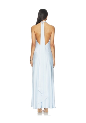 Runaway The Label Arabelle High Neck Maxi Dress in Baby Blue. Size S. Also in XS, XL.