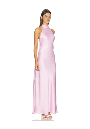 Runaway The Label Arabelle High Neck Maxi Dress in Pink. Size S. Also in XL, XS.